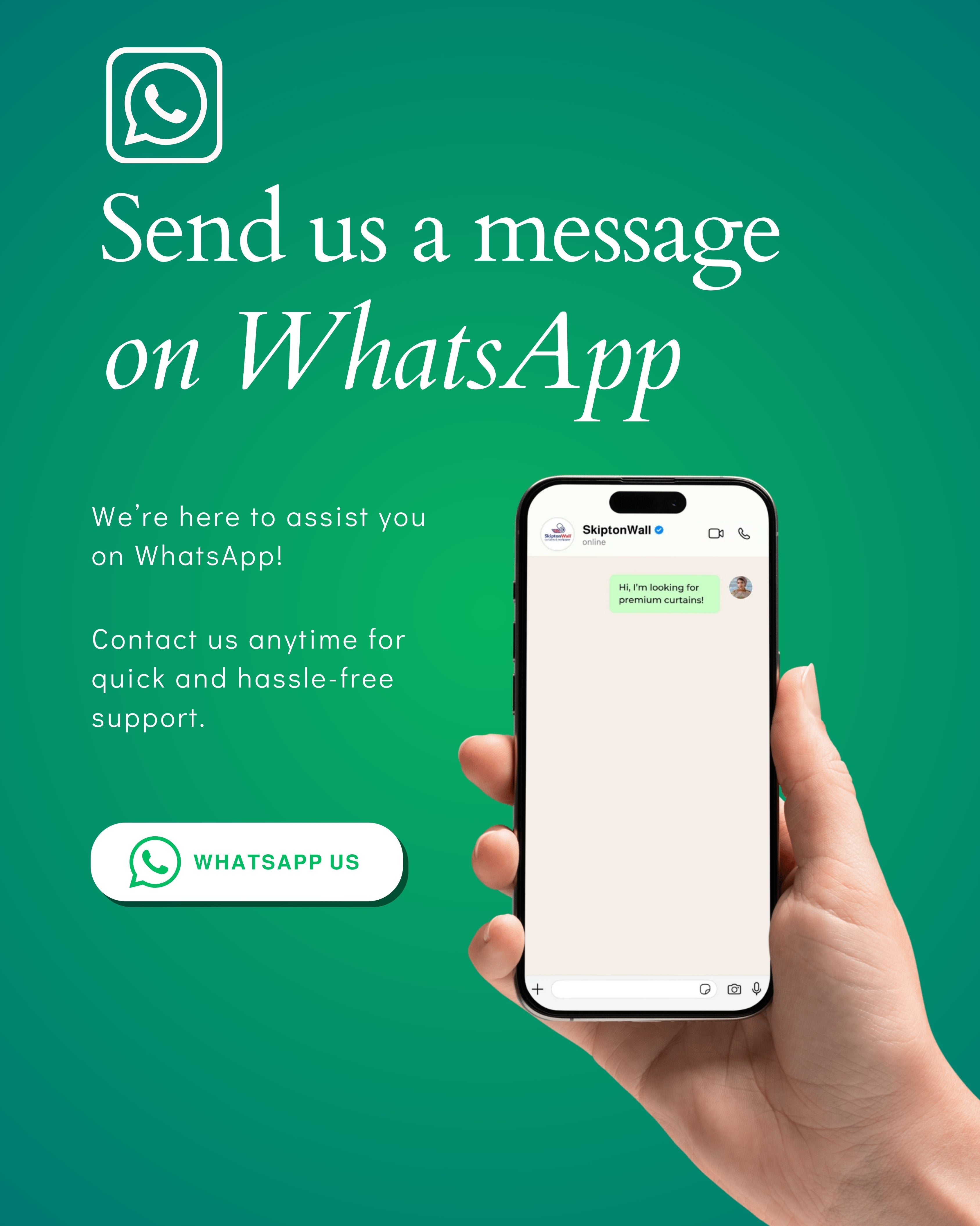 SkiptonWall WhatsApp Mobile Banner